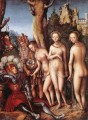 El juicio de París religioso Lucas Cranach el Viejo desnudo